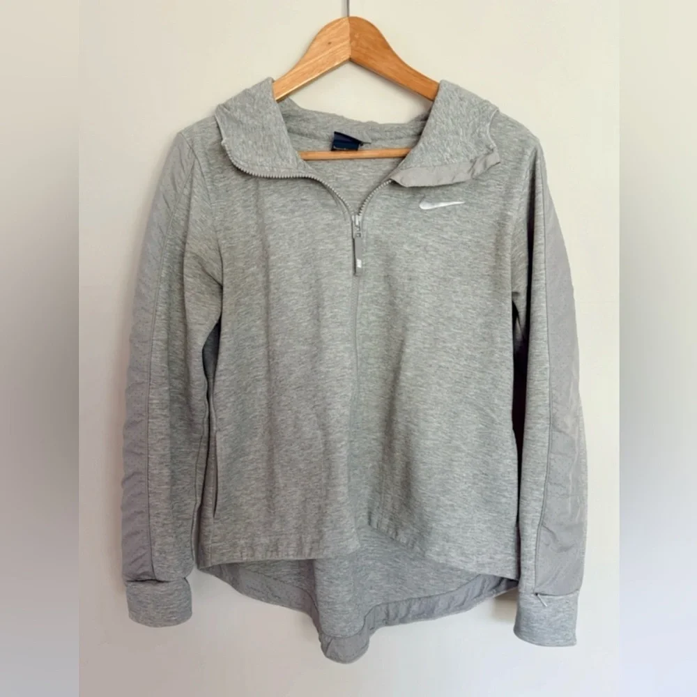 Nike Heather Gray Zip-Up Jacket - Picture 1 of 4